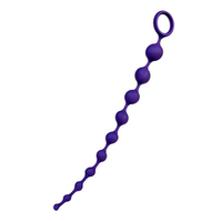 Фиолетовая силиконовая анальная цепочка 35см ToyFa ToDo Grape 356005
