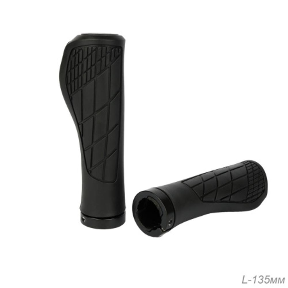 Грипсы 135 мм эргономичные. Ультрамягкие с PC струбцинами. 2 шт. Special Soft TPR.