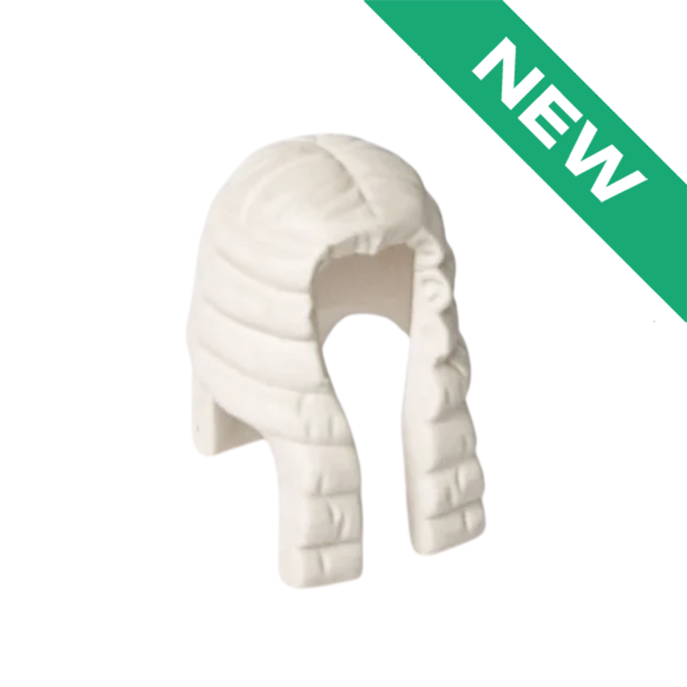 NEW Длинный кудрявый парик судьи 11255 White