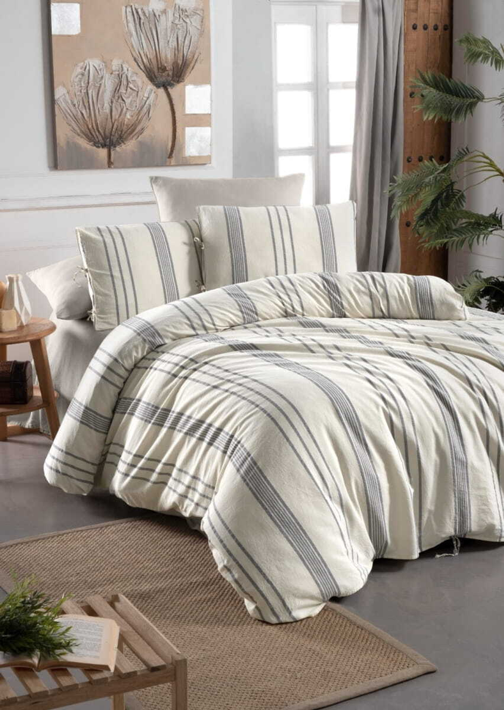 Постельное белье 2 спальное евро Arya home Yarn Dyed Alani