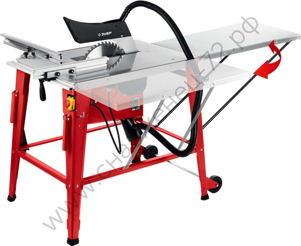 ЗУБР d 315 мм, 2200 Вт, распиловочный станок с удлинителем (СРЦ-315су)