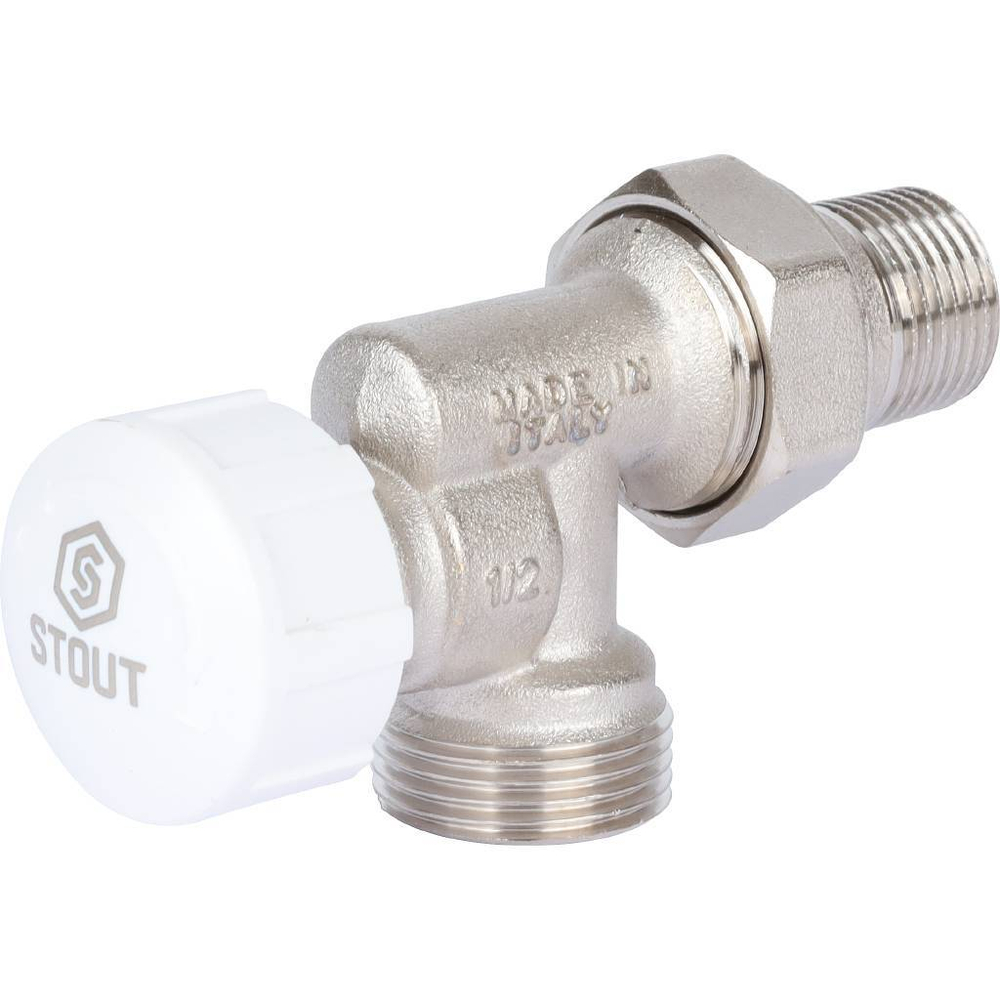 STOUT Клапан термостатический осевой 1/2" х 3/4"ЕК
