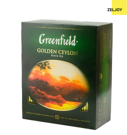 Чай Гринфилд Голден Цейлон черный 100 пак