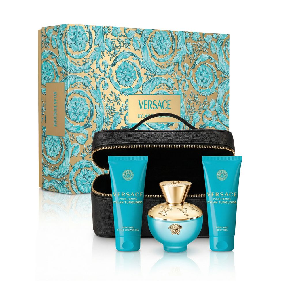 Versace Pour Femme Dylan Turquoise EDT 100 ml + SG 100 ml + BG 100 ml + Cosmetic bag (woman) 1 pcs