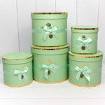 Коробка 22.5х19.5 см Набор 5 шт "Flowers For You" (Зеленый)