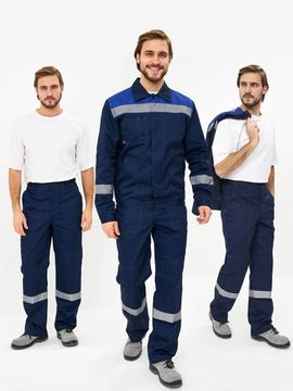 Костюм "Лигор-1" СОП брюки (т.синий/василек), 240 гр/м2