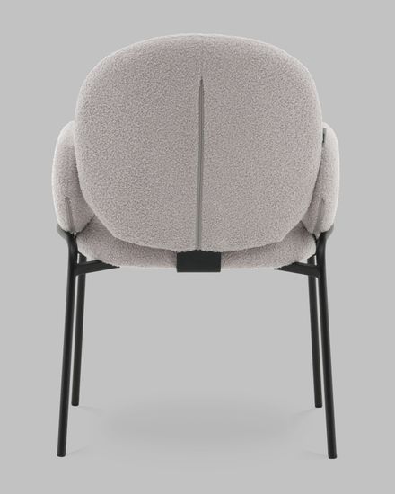 Стул с подлокотниками Molly букле светло-серый