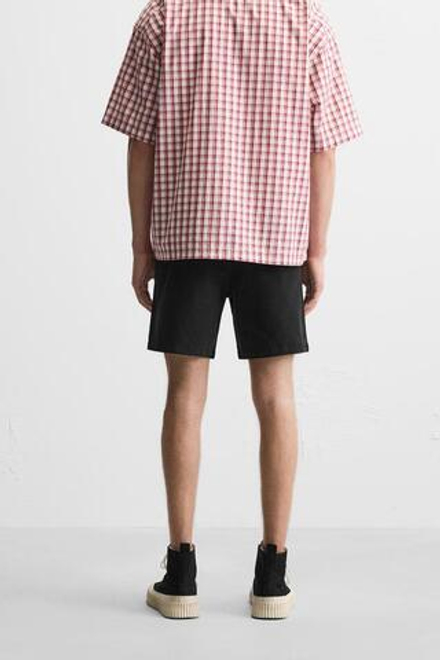 ZARA ШОРТЫ RELAXED FIT, ЧЕРНЫЙ