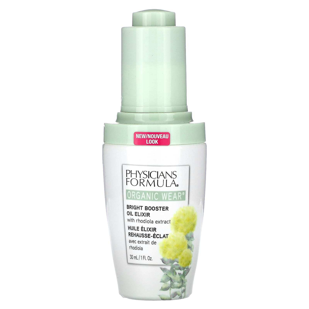 Physicians Formula, Organic Wear, Bright Booster Oil, эликсир с экстрактом родиолы, 30 мл (1 жидк. унция)