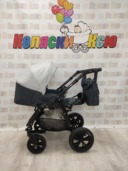 Коляска модульная Indigo Charlotte Sity cs 05 (т.серый+св.серый)