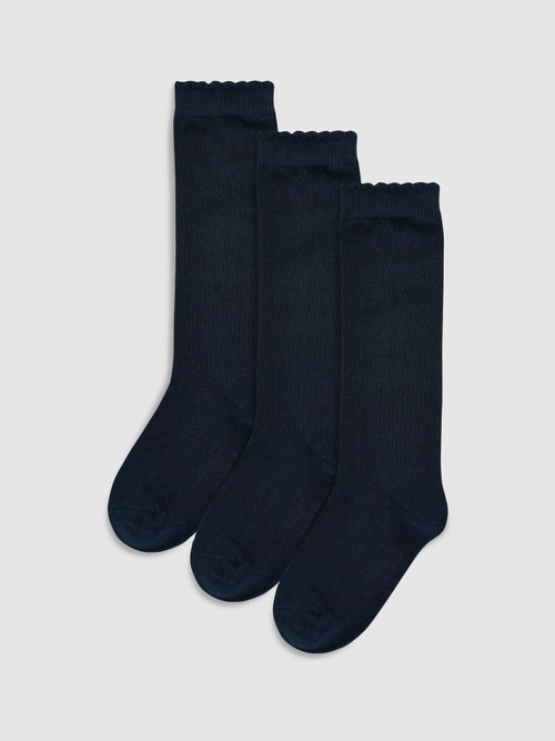 Гольфы хлопковые для девочки Next 739-098, 3 шт., Темно-синий
