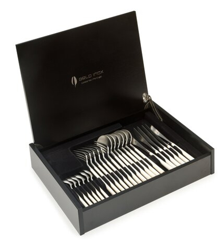 Набор столовых приборов на 6 персон 24 предмета Belo Inox Neo Ivory