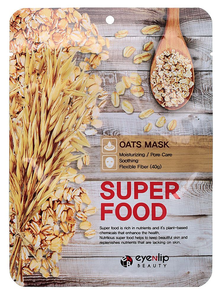 SUPER FOOD Маска на тканевой основе EYENLIP SUPER FOOD OATS MASK 23мл