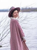 Бохо-накидка из фактурного хлопка (бордо/ромб)