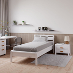 Кровать 90х200 Мадейра из массива сосны с основанием