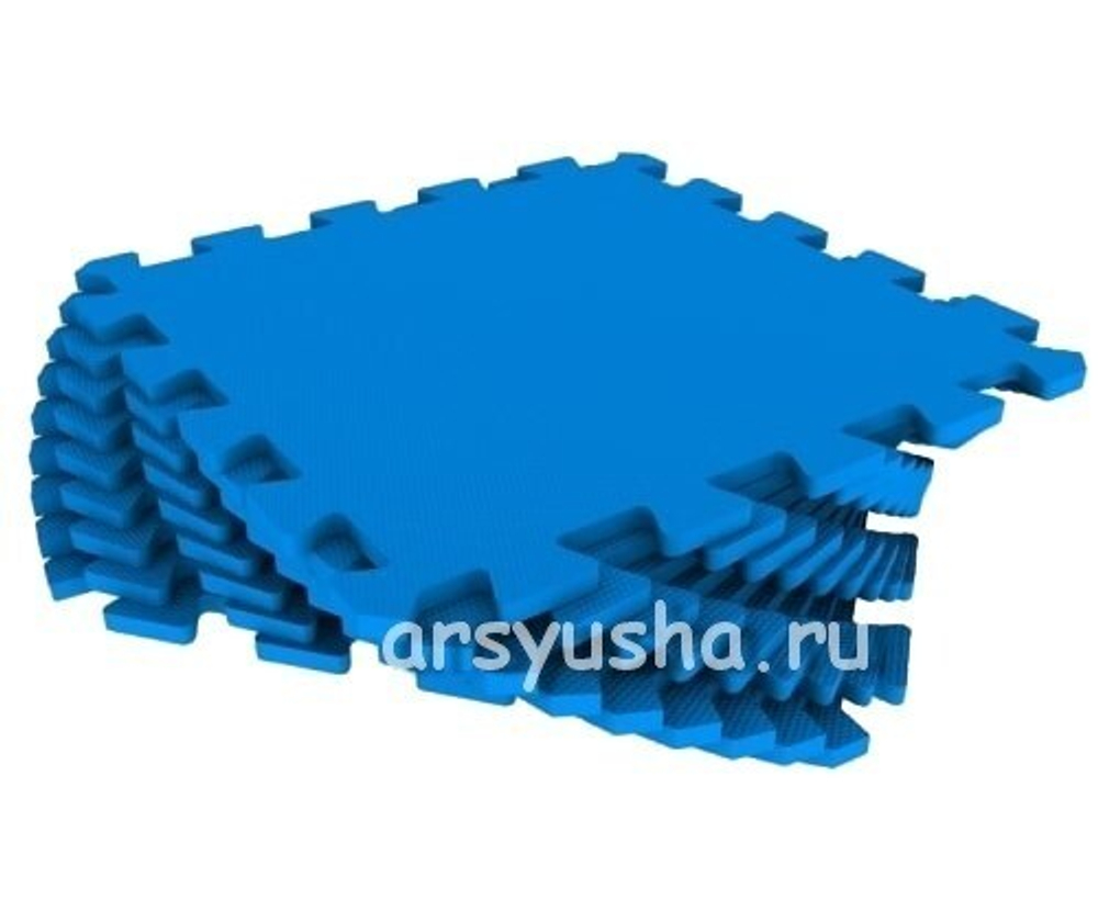 Коврик-пазл Экополимеры (9 плит 33x33x0,9см, ~1кв.м./уп) Синий