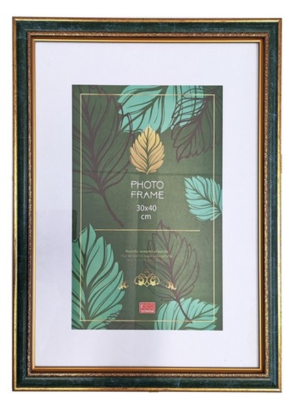 Фоторамка пластик 30х40 см Каррара зеленый