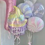 Фольгированный шар-фигура «Кекс» пастель с блеском, 69 см