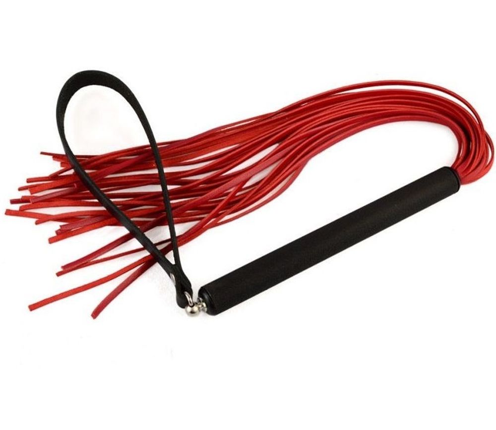 Плеть Sitabella красная кожа черная рукоять 47 см Плеть Sitabella красная кожа черная рукоять 47 см