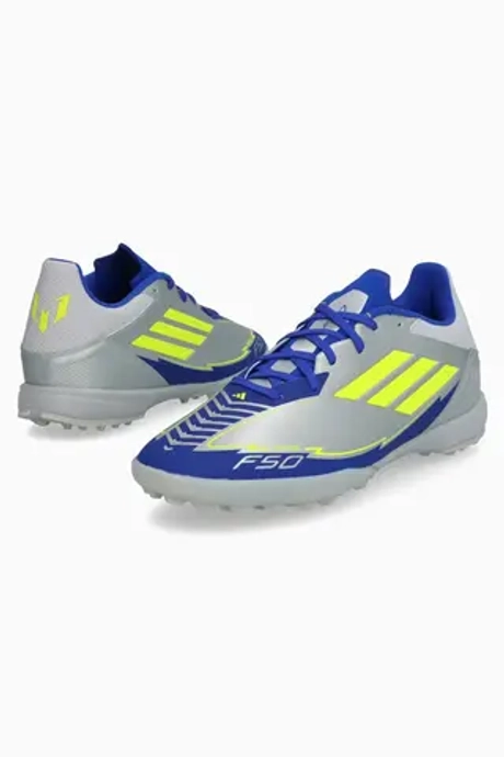 Сороконожки adidas F50 League Messi TF - серебряный