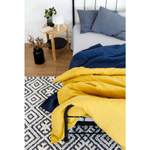 Пододеяльник изо льна горчичного цвета Essential, 200х200 см