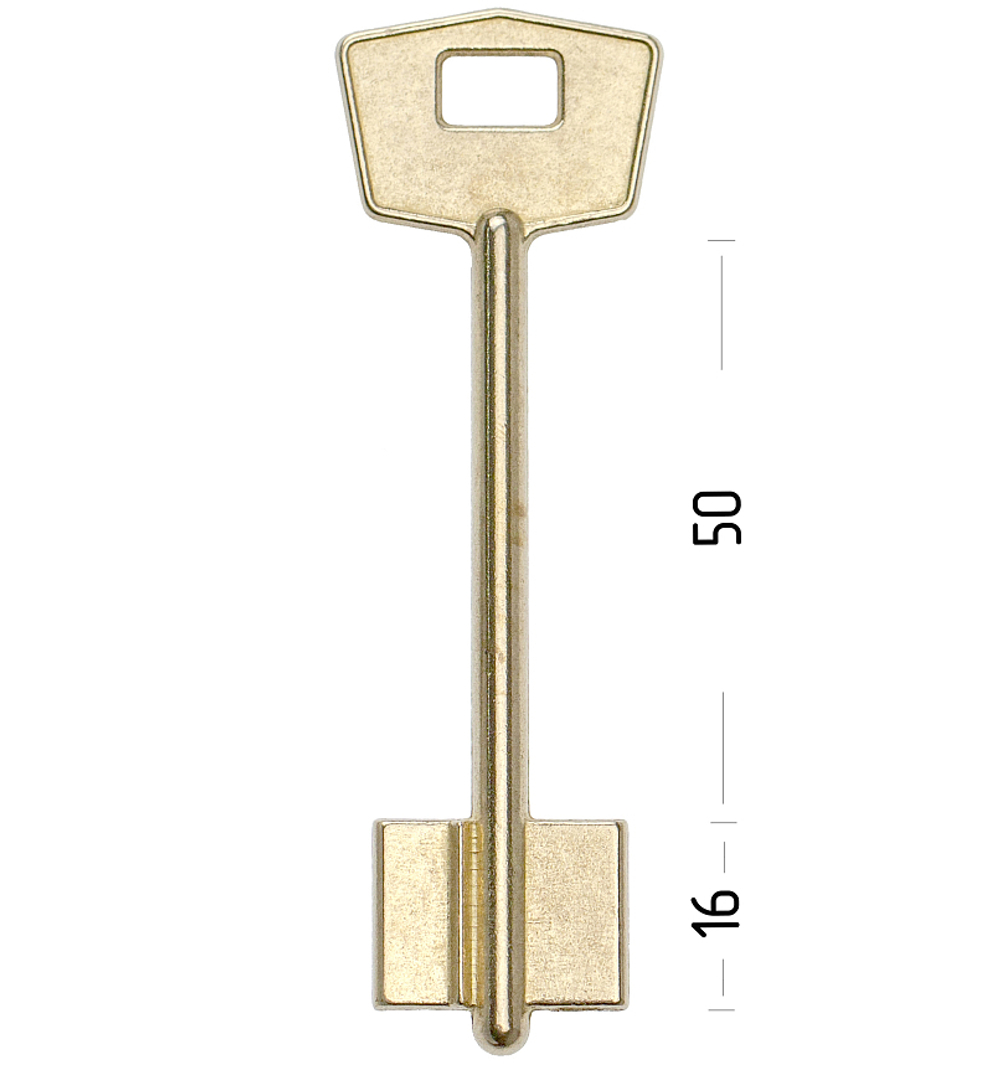 Заготовка сувальдного ключа 14214 KLA1D (желтый)