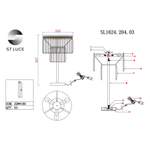 SL1624.204.03 Прикроватная лампа ST-Luce шампань/прозрачный E14 3*40W ERCOLANO