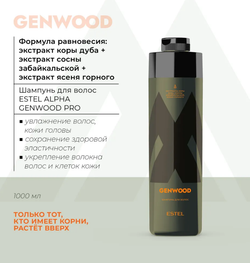 ШАМПУНЬ ДЛЯ ВОЛОС ESTEL ALPHA GENWOOD PRO