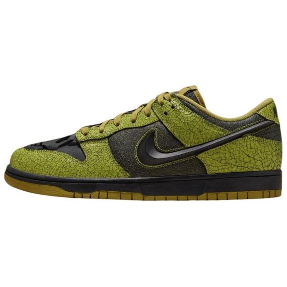 NIKE Dunk Кроссовки для скейтбординга Низкие Зелёно-чёрные Унисекс
