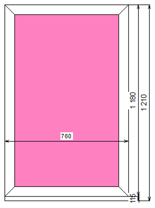 Пластиковое окно 1180 х 760 ТермА Эко