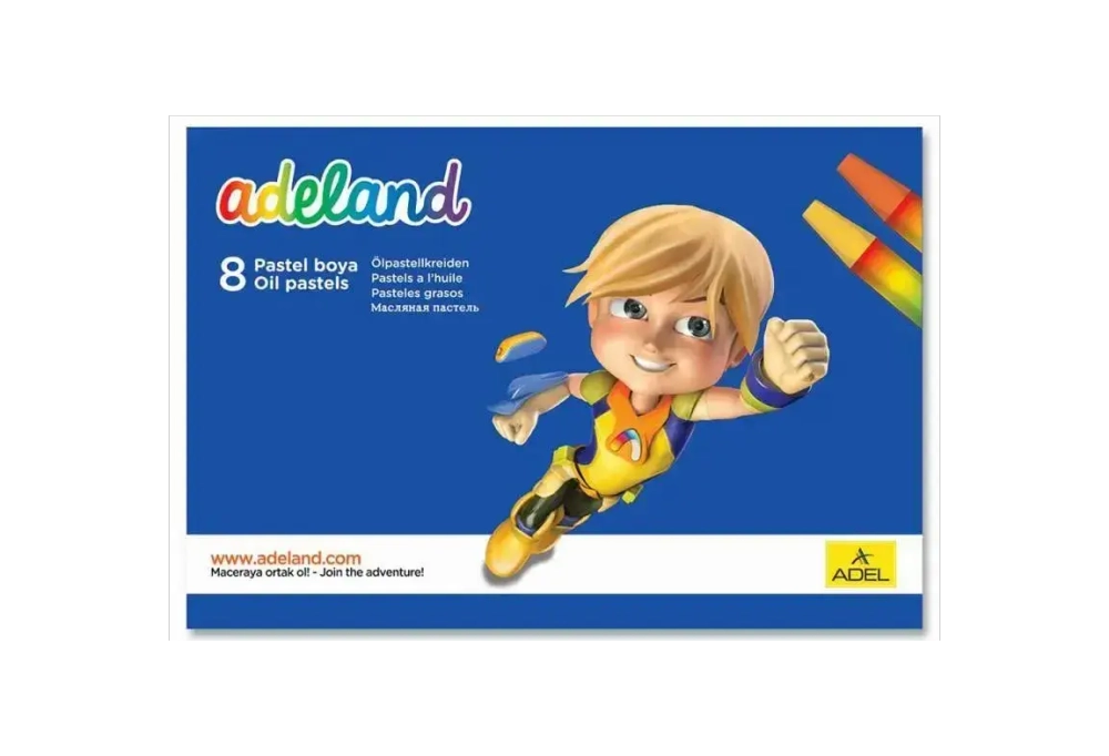 Пастель масл. Adel Adeland 8цв. д.11.5мм шестигранные 428-0817-100
