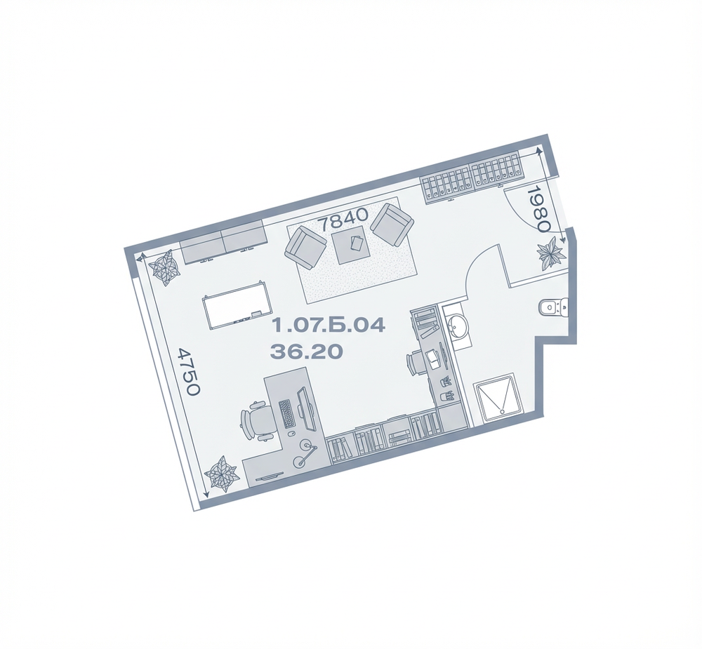 Home-офис в БЦ Строгино Сити, 36,2 кв.м.