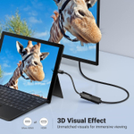 Кабель-переходник HDMI(f) - micro HDMI(m), V2.0, 4K@60Hz, 22см, UGREEN 20134