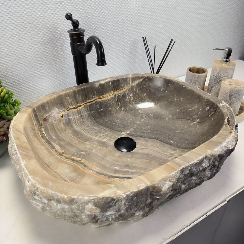 Раковина из оникса Erozy Grey EO-62238 58*47*15 0094