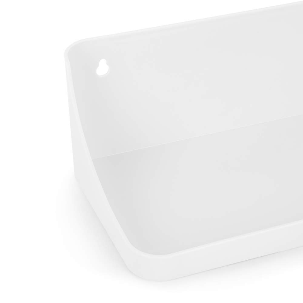 Полка настенная универсальная, 375*115*80мм, цвет белый