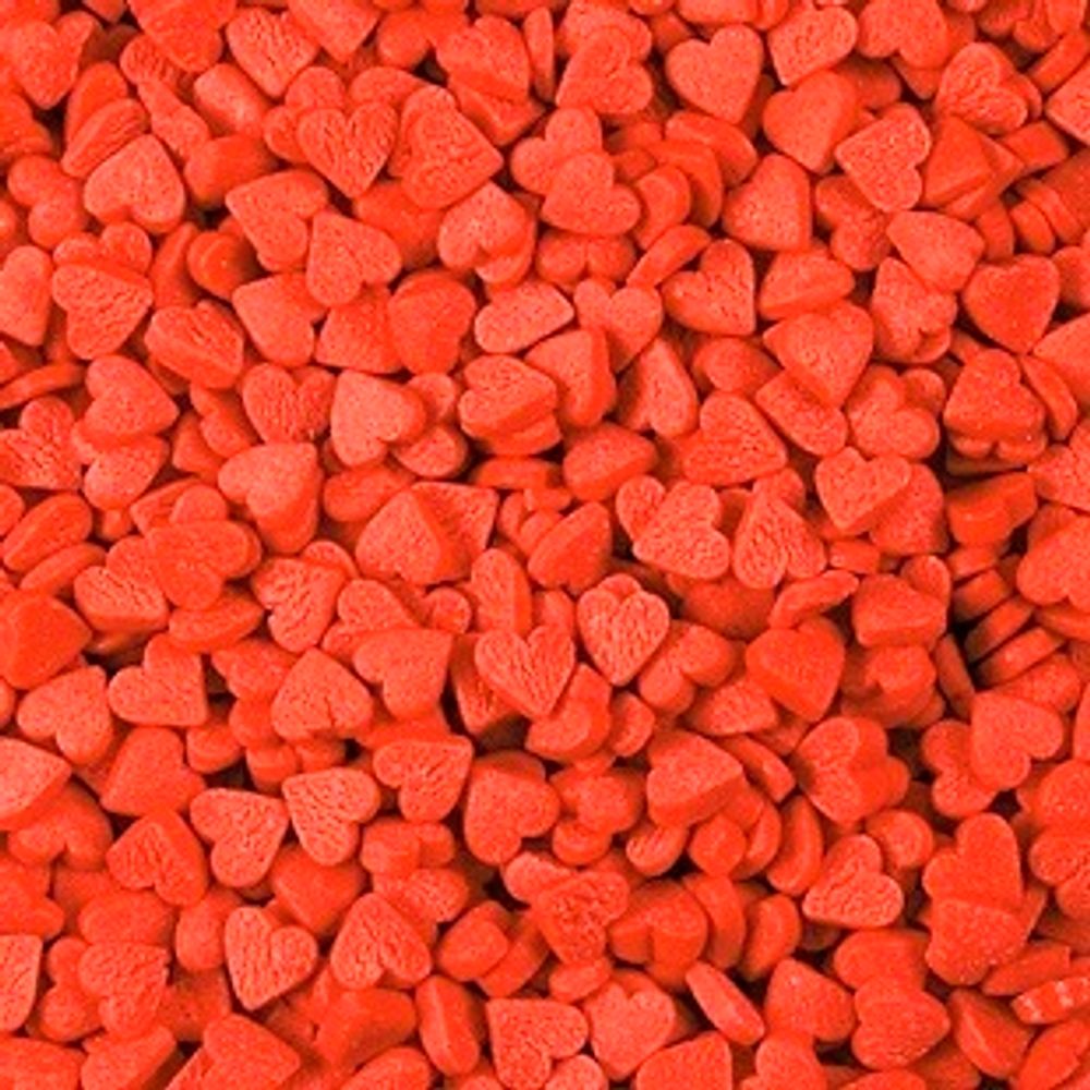 Посыпка Сердечки красные МИНИ (4 мм), 50 гр.