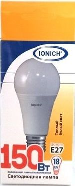 Лампа светодиодная IONICH A60 18Вт 2700К E27