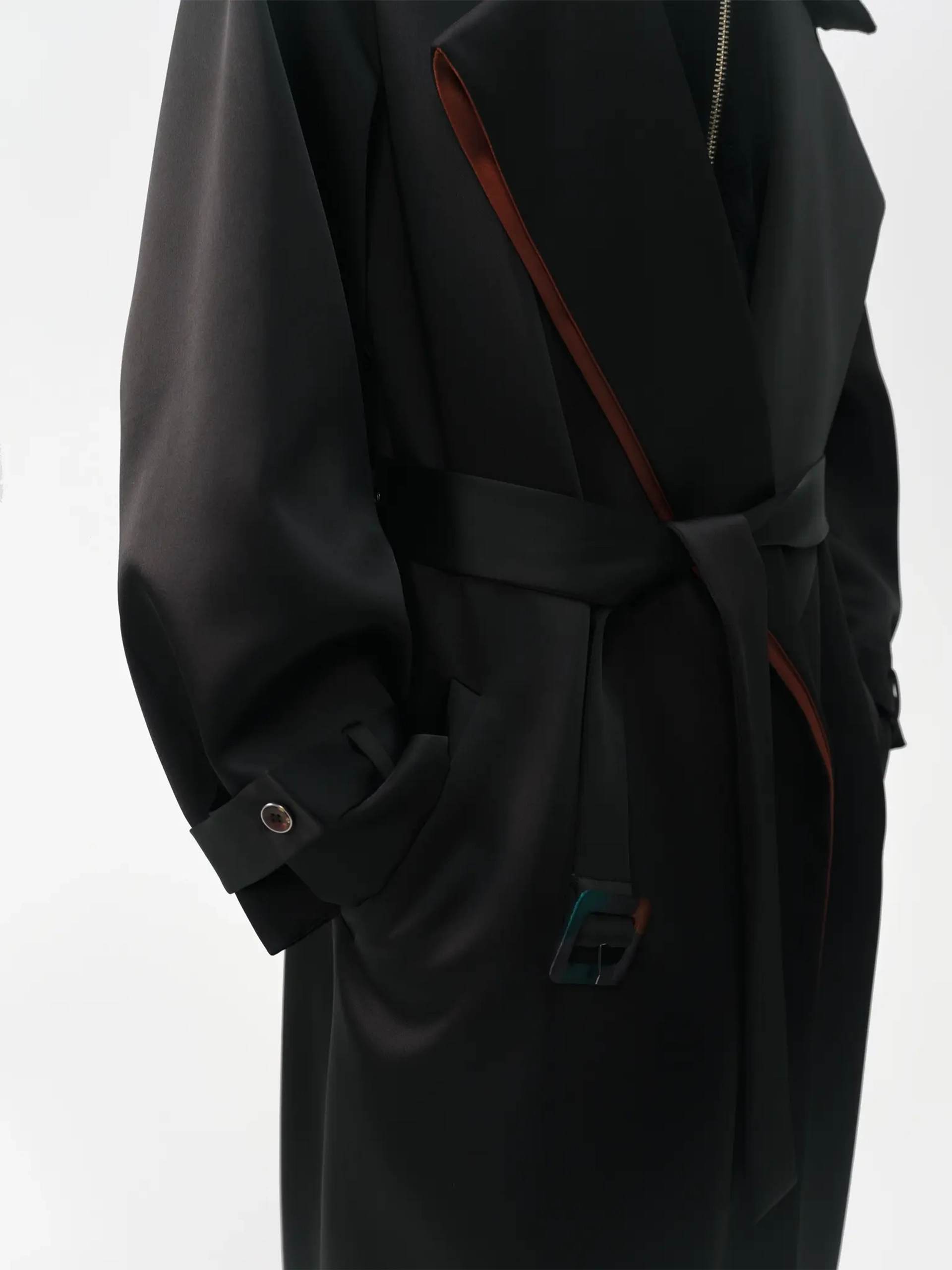 Тренч черный OLA OLA