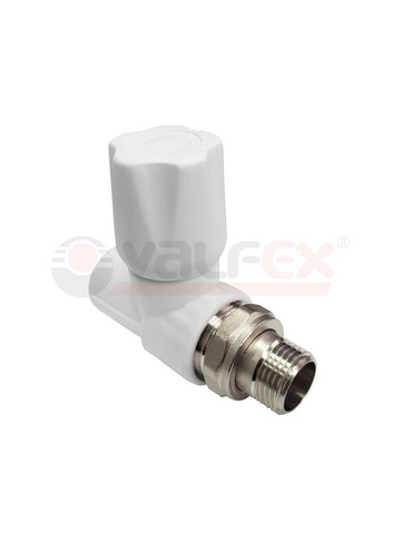 Вентиль для радиатора прямой 25х3/4дюйм (40/10) бел. VALFEX 1014625034