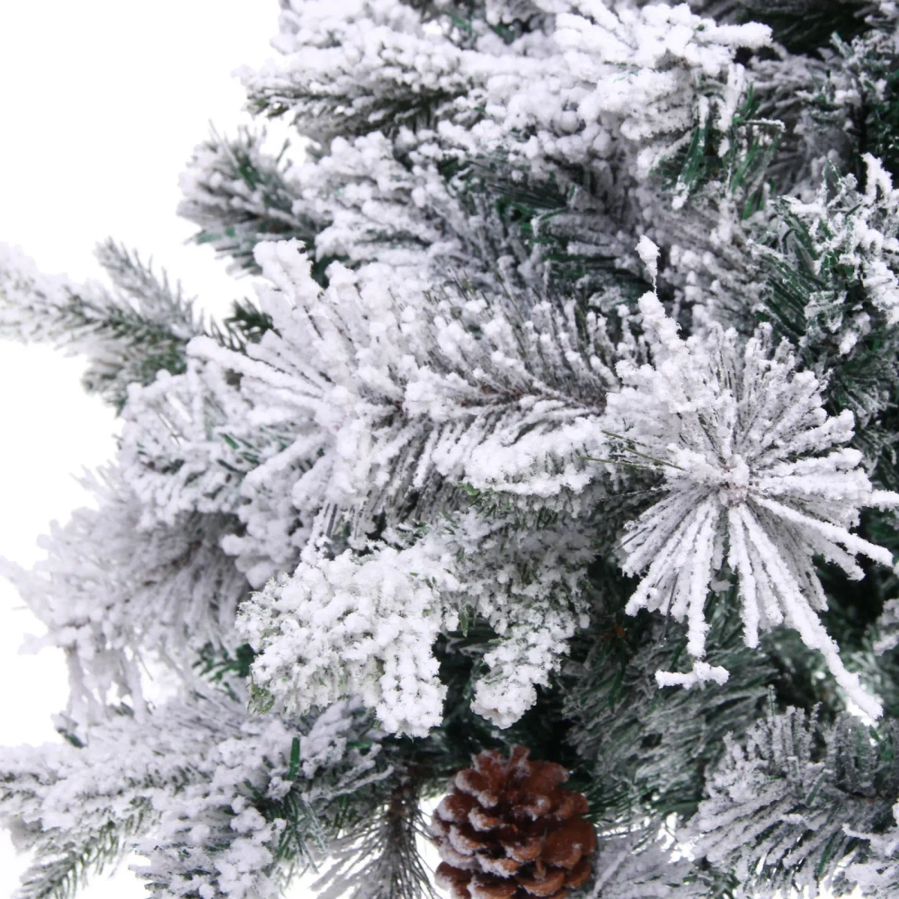 Елка «Заснеженная принцесса» 150 см, ПВХ, леска, резина с белым напылением (559 веток)