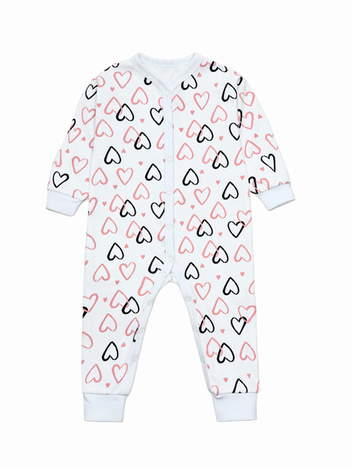 Комбинезон Sleep Сердца coral (68;74)