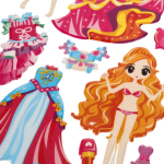 Наклейки выпуклые "Девочки" 20*10см.