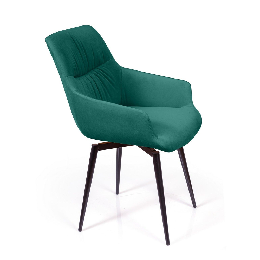 Стул Jordan поворотный 90 градусов, функция возврата, антишум, бархат зеленый 19