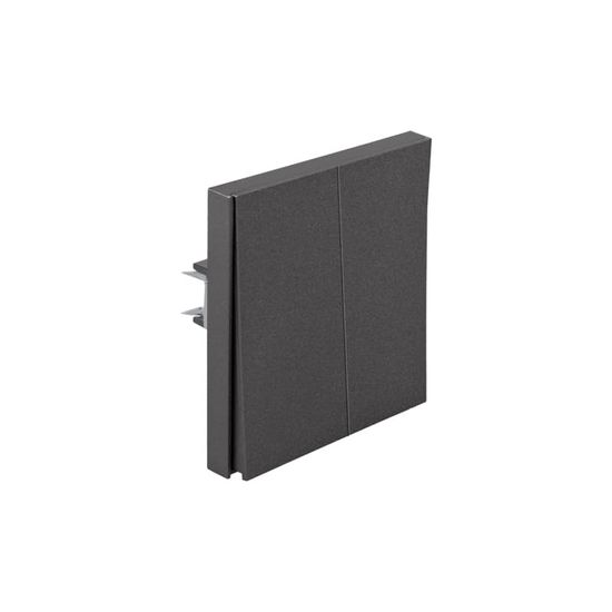 Выключатель STRONG 2 кл проходной (переключатель) 10А с/у графит KRANZ