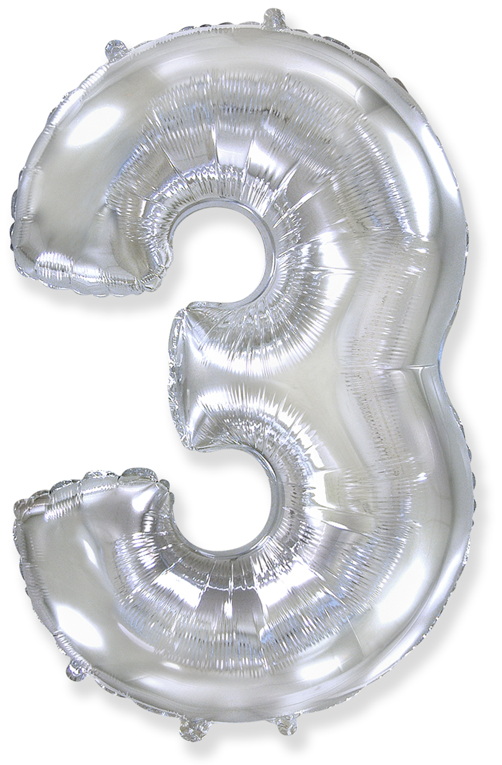 Цифра 3 "Серебро" (40''/102 см)