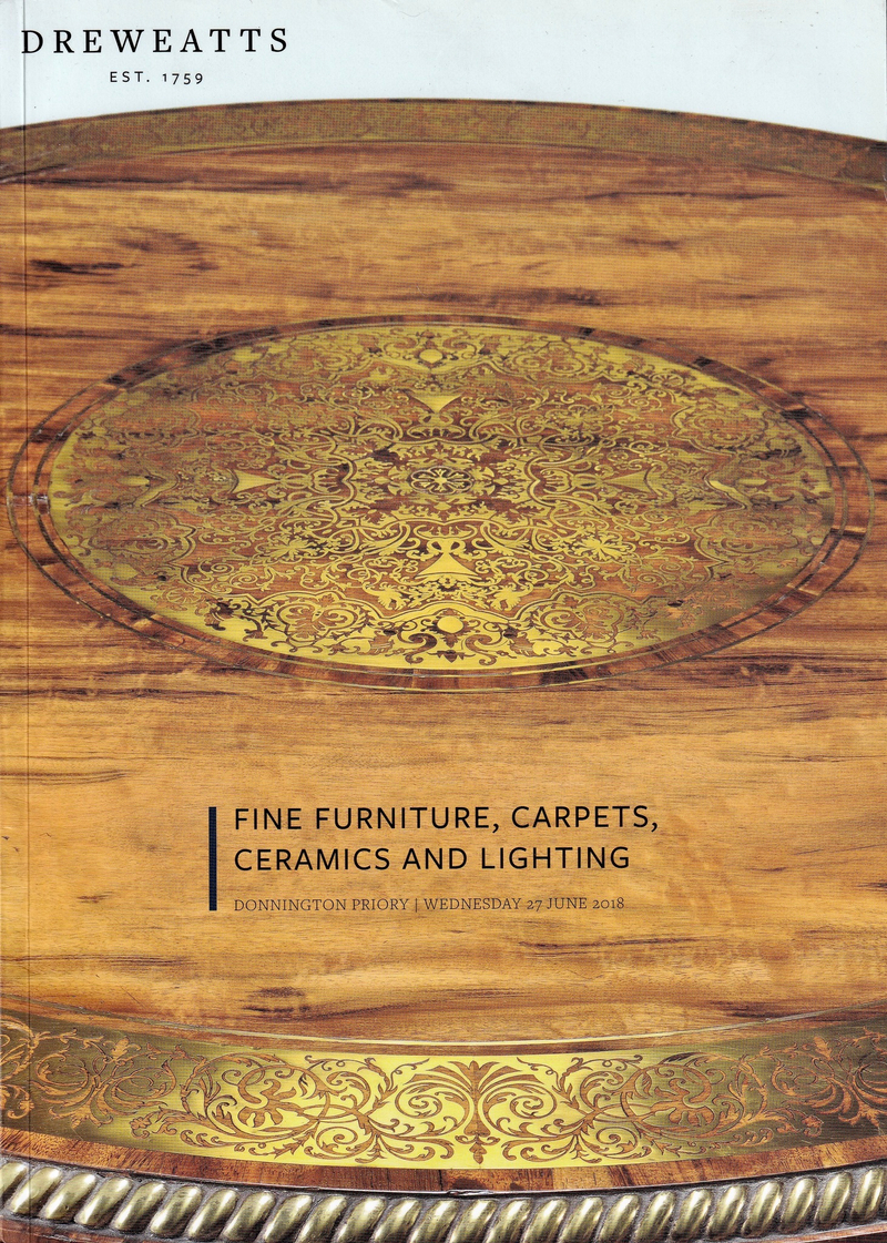 Каталог аукциона Dreweatts, Ньюбери, Шедевры мебели, ковры, керамика и люстры от 27 июня 2018 года