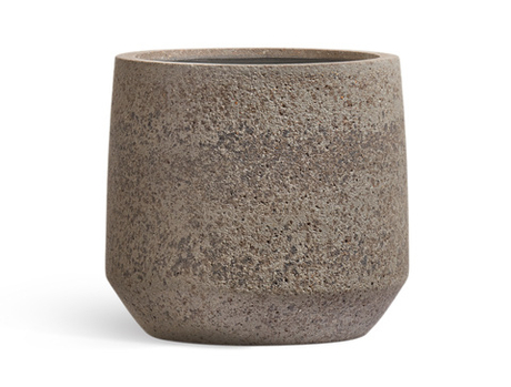 Кашпо TREEZ ERGO - Hard Rock - Трапециевидная чаша - Песок серый беж