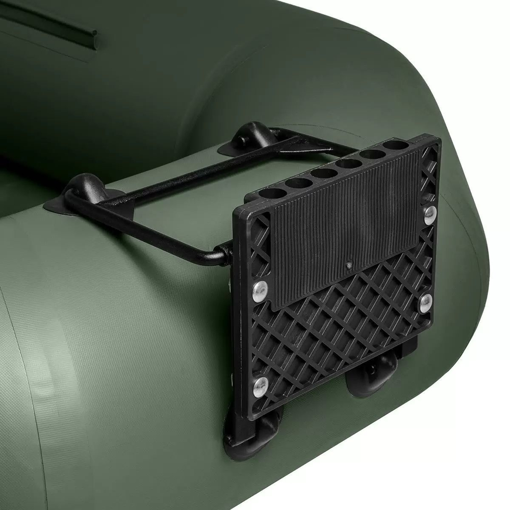 Лодка надувная для рыбалки Тонар Шкипер А280 надувное дно зеленый