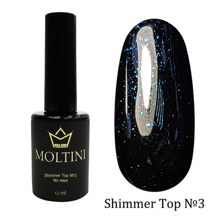 Топ с шиммером без липкого слоя Moltini Shimmer Top №3, 12 ml