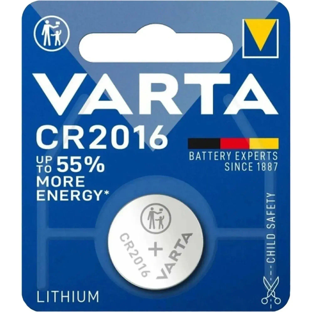 Батарейка Varta ELECTRONICS CR2016 BL1 Lithium 3V (6016) (6016101401)
